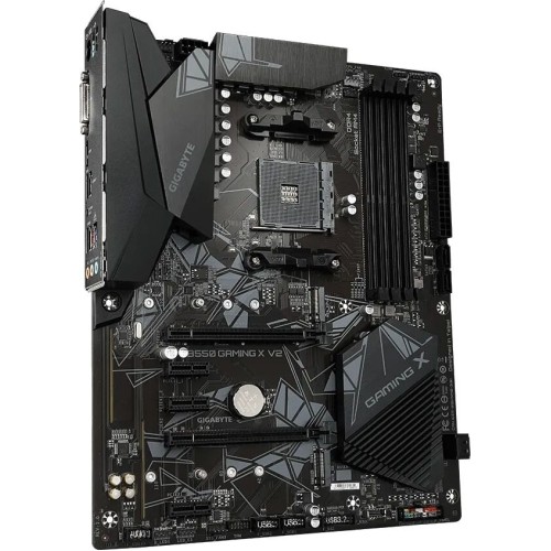 Материнская плата Gigabyte B550 GAMING X V2, Socket AM4, AMD B550, 4xDDR4-3200, DVI-D+HDMI, 2xPCI-Ex16, 3xPCI-Ex1, 4xSATA3(RAID 0/1/10), 2xM.2, 8 Ch Audio, 1xGLan, (2+4)xUSB2.0, (4+2)xUSB3.2, 1xPS/2, ATX, RTL {}